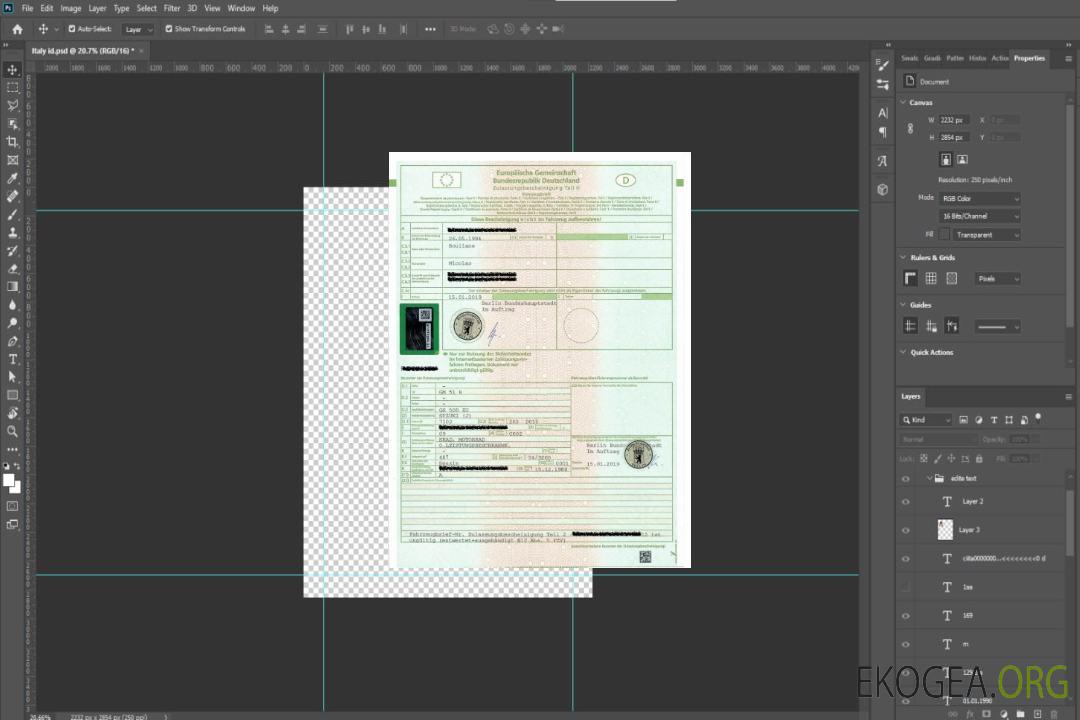Certificat d'immatriculation du véhicule en Allemagne template Certificat d'immatriculation du véhicule en Allemagne template